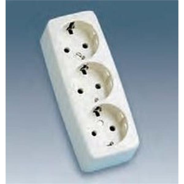 SIMON 10463-31 Base enchufe triple bipolar TT lateral 16A 250V
