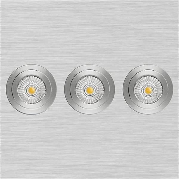 NEXIA 00243-8 DOWNLIGHT CUADRADO ROTATIVO INOXS 3 LAMPARA ALUMINIO INOXIDABLE