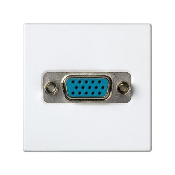 SIMON 2700091-030 Conector SIMON 27 PLAY con tapa vídeo VGA blanco