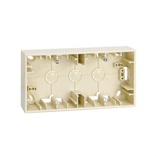 SIMON 2700752-031 Caja superficie SIMON 27 PLAY con 2 elemento marfil