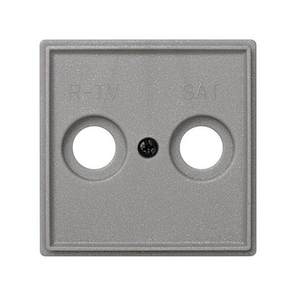 SIMON 2705097-063 Tapa SIMON 27 SCUDO para toma R-TV/SAT gris esmerilado