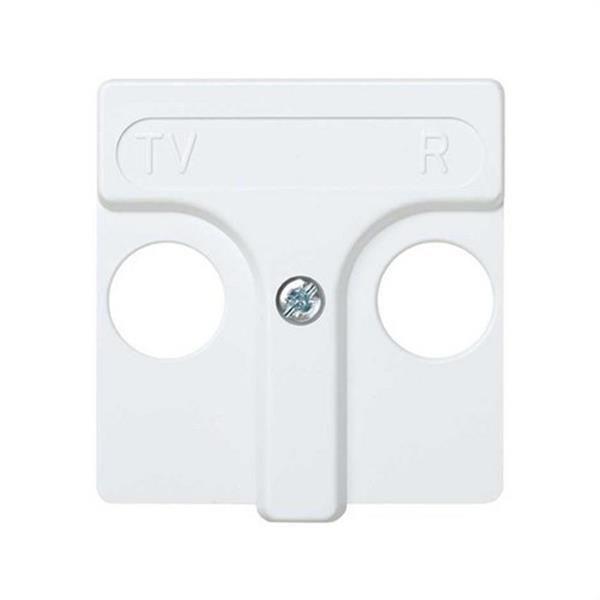 SIMON 27053-34 Tapa SIMON 27 45x45mm para toma R-TV blanco nieve