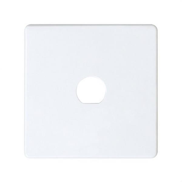 SIMON 27075-35 Placa SIMON 27 PLAY para 1 conector BNC o TNC coaxial de 9,7mm blanco