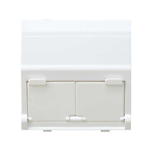 SIMON 27086-35 Base adaptadora universal SIMON 27 para conexiones informáticas blanco nieve