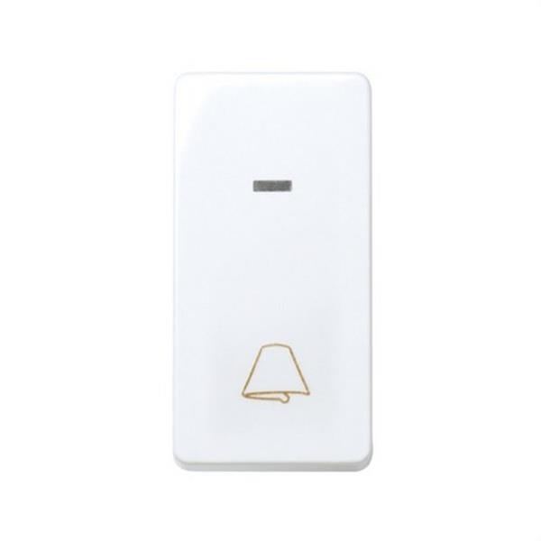 SIMON 27160-64 Pulsador SIMON 27 para grabado campana luminoso y módulo estrecho blanco nieve