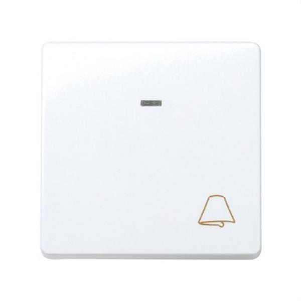 SIMON 27160-65 Pulsador SIMON 27 para grabado campana luminoso y módulo ancho blanco nieve
