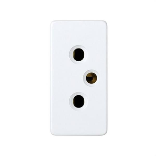 SIMON 27442-64 Base enchufe SIMON 27 bipolar TT 10/250 estrecho blanco nieve
