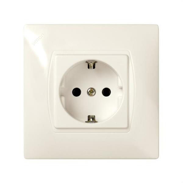 SIMON 27462-63 Base enchufe SIMON 27 schuko placa incorporada marfil