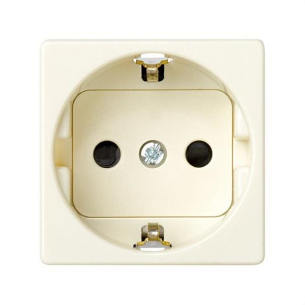 SIMON 27472-62 Base SIMON 27 2P TT lateral schuko con obturador de seguridad marfil