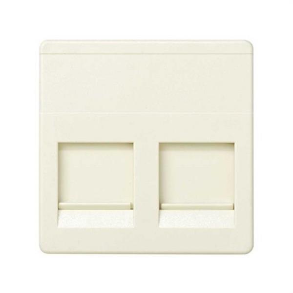 SIMON 27486-32 Tapa informática universal SIMON 27 con 2 conectores marfil