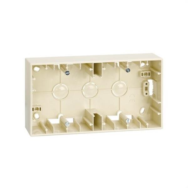 SIMON 27754-62 Caja superficie SIMON 27 para placa con 2 elementos 85x156 marfil
