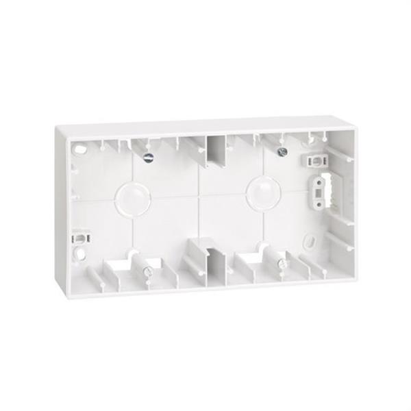 SIMON 27754-65 Caja superficie SIMON 27 para placa con 2 elementos 85x156 blanco nieve