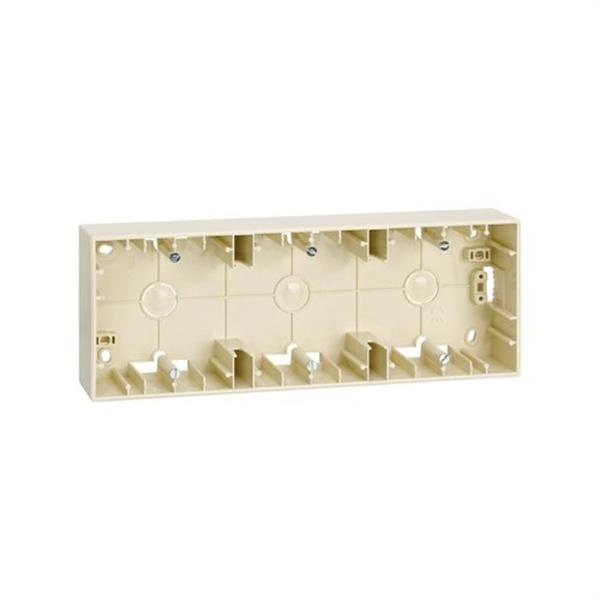 SIMON 27755-62 *CAJA SUPERFICIE SIMON 27 PARA PLACA CON 3 ELEMENTOS 85x227 MARFIL