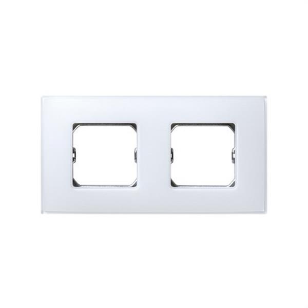 SIMON 27772-60 Placa SIMON 27 NEOS con 2 módulos anchos o 4 estrechos blanco mate