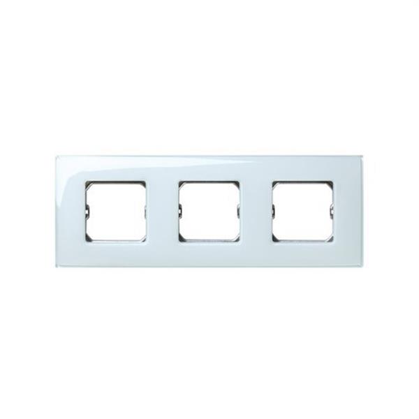 SIMON 27773-32 Placa Simon 27 NEOS con 3 módulos anchos y 6 estrechos verde sin garras