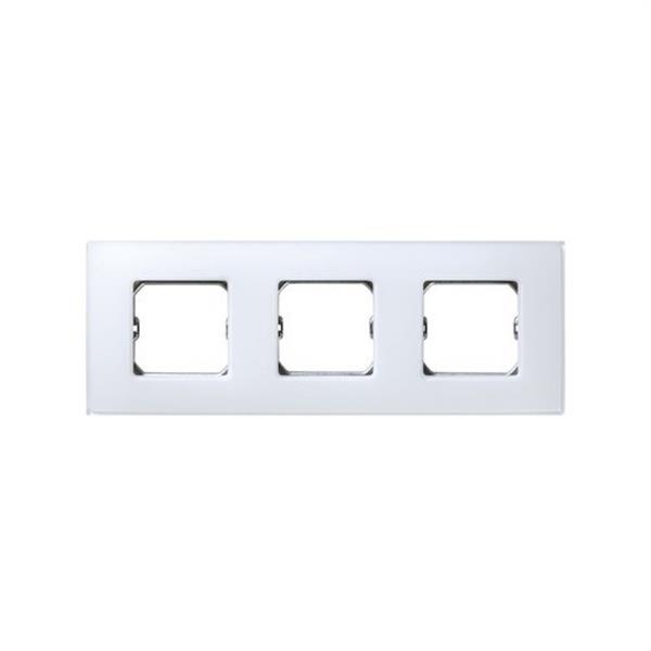 SIMON 27773-60 Placa SIMON 27 NEOS con 3 módulos anchos o 6 estrechos blanco mate