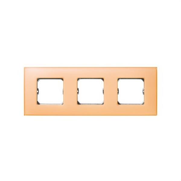 SIMON 27773-64 Placa Simon 27 con 3 elementos salmon mate