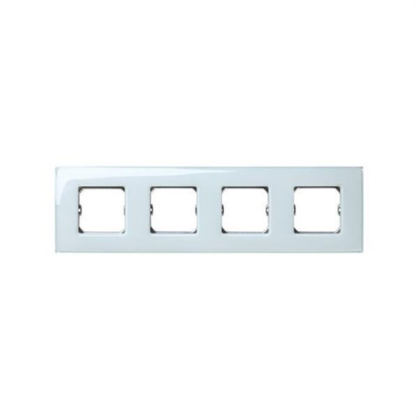 SIMON 27774-32 *PLACA SIMON 27 NEOS CON 4 MÓDULOS ANCHOS Y 8 ESTRECHOS VERDE SIN GARRAS
