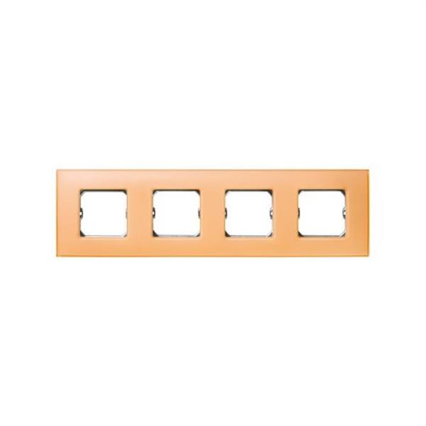 SIMON 27774-64 Placa Simon 27 con 4 elementos 0 salmon mate