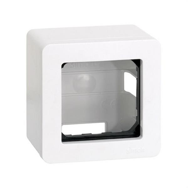SIMON 27811-35 Caja de superficie Simon 27 para 1 elemento blanco nieve
