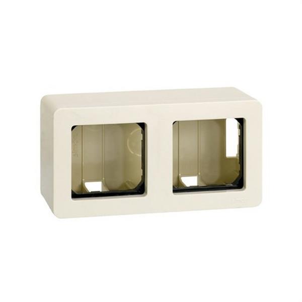 SIMON 27821-32 Caja de superficie Simon 27 para 2 elementos marfil
