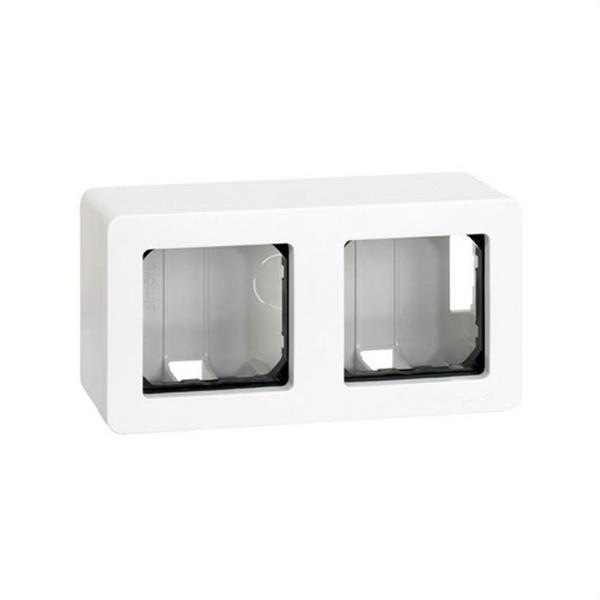 SIMON 27821-35 Caja de superficie Simon 27 para 2 elementos blanco nieve