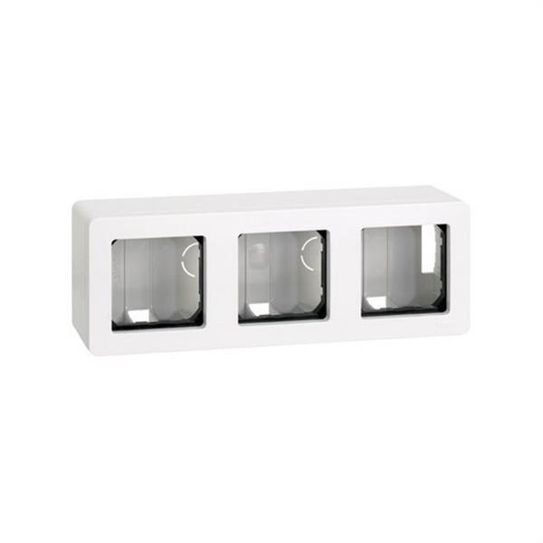 SIMON 27831-35 Caja de superficie Simon 27 para 3 elementos blanco nieve