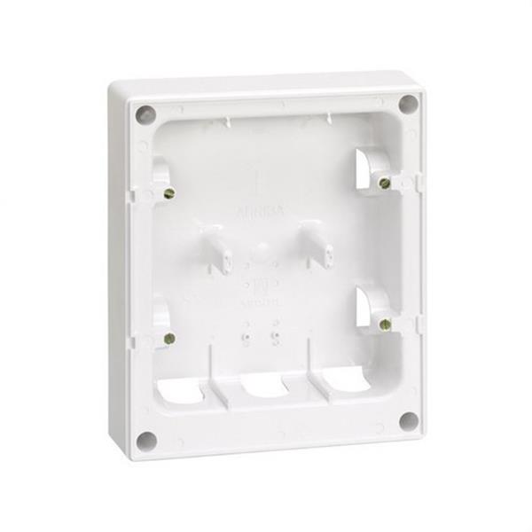 SIMON 27861-35 Caja superficie SIMON 27 CENTRALIZACIONES para placa 27851 blanco nieve