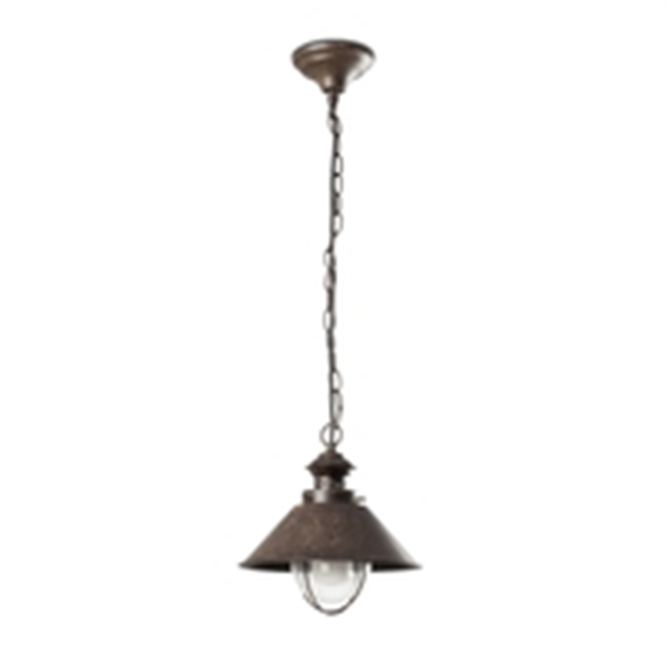 FARO 71139 Lámpara colgante NAUTICA-1G E27 20/100W marrón óxido