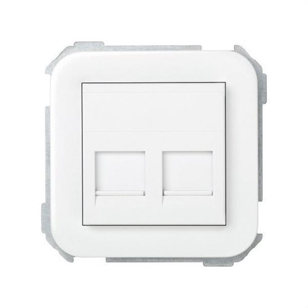 SIMON 31089-60 Tapa informática SIMON 31 con 2 conectores universales blanco nieve