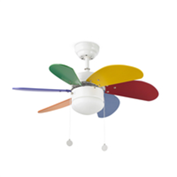 FARO 33179 Ventilador PALAO 6 palas luz E14 40W color