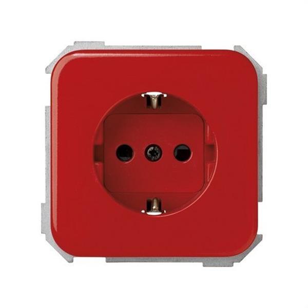 SIMON 31432-67 Base enchufe SIMON 31 schuko con seguridad 16A 250V rojo