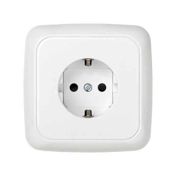 SIMON 31472-60 Base enchufe SIMON 31 schuko monobloc blanco nieve