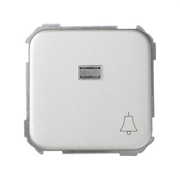 SIMON 31660-33 *PULSADOR SIMON 31 CON GRABADO CAMPANA LUMINOSO ALUMINIO