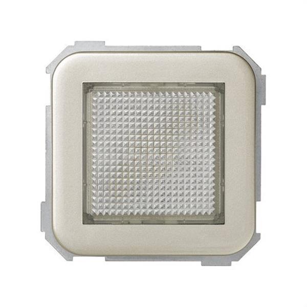 SIMON 31808-34 Señalizador luminoso SIMON 31 con difusor incoloro oro cava