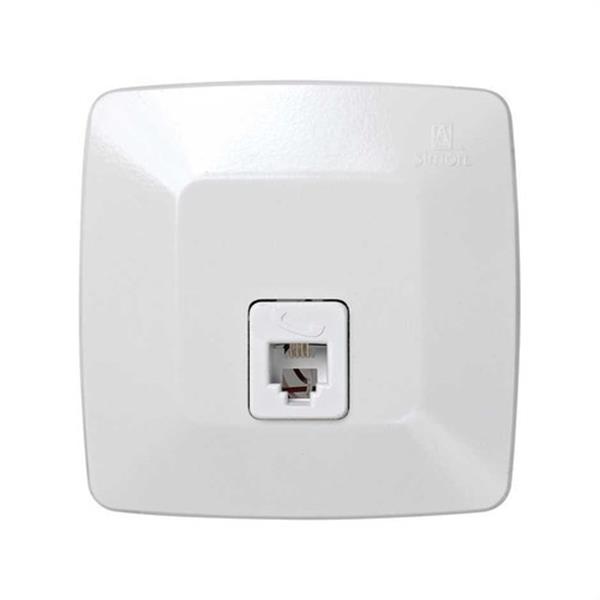 SIMON 32480-31 Toma teléfono Simon 32 con 4 conexiones SUPER blanco