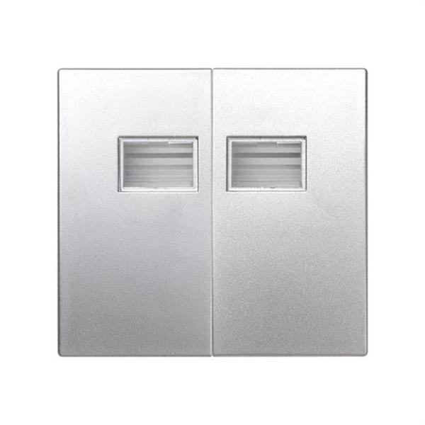 SIMON 4400026-033 Tecla doble SIMON AQUA aluminio