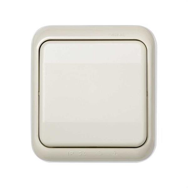 SIMON 44511-38 INTERRUPTOR CONMUTADOR SIMON 44 ESTANCO EMPOTRAR CON MARCO 10A 250V IP54 BEIGE