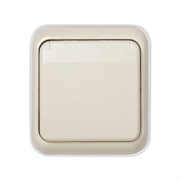 SIMON 44519-38 Tapa con marco empotrar 1 elemento IP54 Simon 44 en colos beige