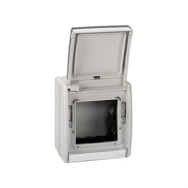 SIMON 4490783-035 Caja vacía SIMON AQUA con tapa IP55 gris