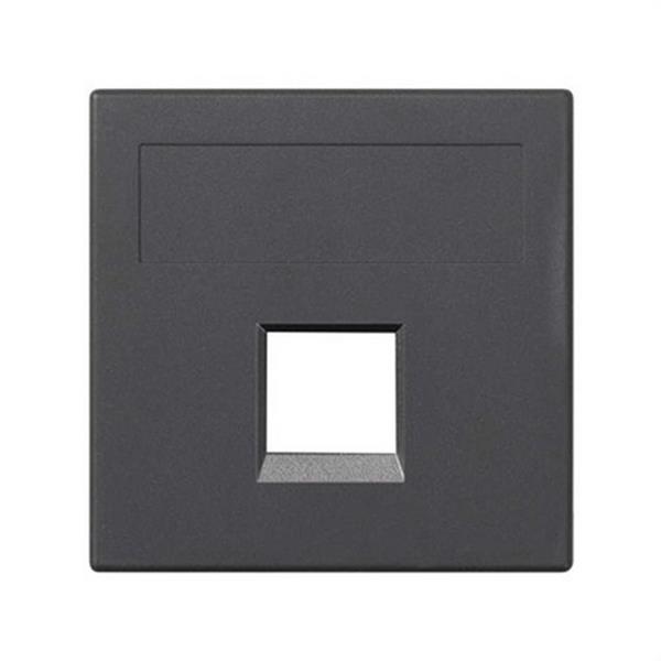 SIMON 50000185-038 Placa V&D plana SG SIMON 500 CIMA con 1 conector AMP/BR/SY/KR/BE grafito