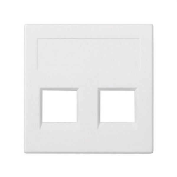 SIMON 50000189-030 Placa V&D plana SG SIMON 500 CIMA con 2 conectores AMP/BR/SY/KR/BE blanco