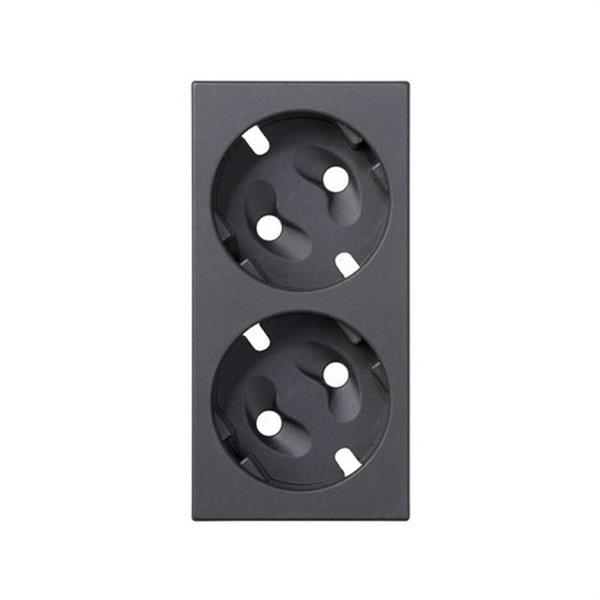 SIMON 50001041-038 Tapa SIMON 500 CIMA doble schukos in LED grafito