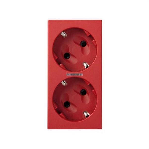SIMON 50010432-037 Base enchufe doble schuko corte 500 CIMA led rojo