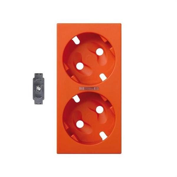 SIMON 50011041-072 Tapa SIMON 500 CIMA doble schuko con LED naranja