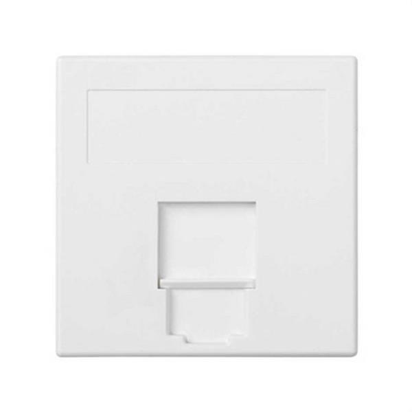 SIMON 50015085-030 Placa V&D plana CG SIMON 500 CIMA con 1 conector INFRA+ blanco