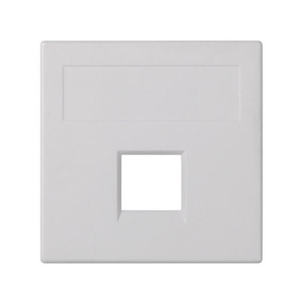 SIMON 50020185-030 Placa V&D plana SG SIMON 500 CIMA con 1 conector R&M blanco
