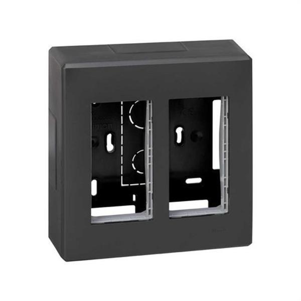 SIMON 51000002-038 Caja superficie SIMON 500 CIMA con 2 módulos grafito