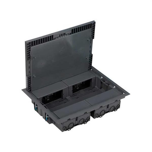 SIMON 52050204-035 Caja suelo SIMON 500 CIMA con 4 módulos y profundidad reducida gris