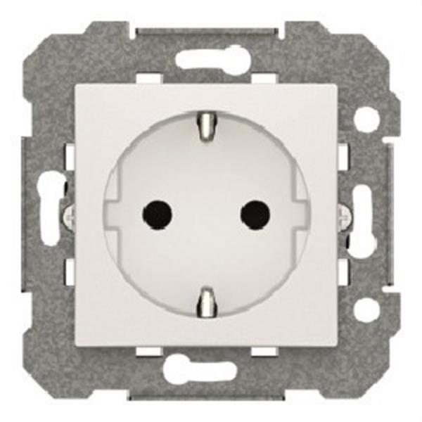 BJC 23524 Base Schuko emborne con tornillo protección serie Viva en blanco